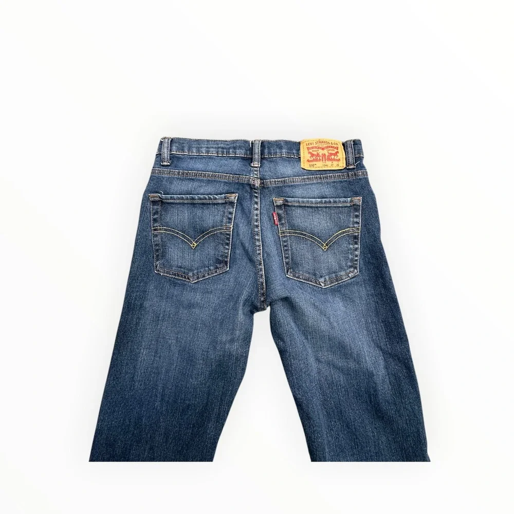 Levi's Jeans Boys 14 Reg Blue 510 Skinny‎ W27 L29 Medium Wash Denim Stretch